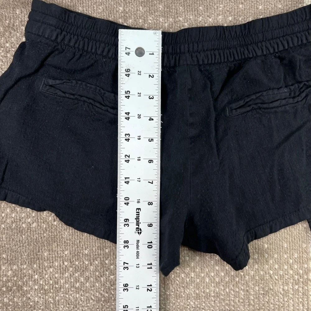 Old Navy Womens Medium Black Drawstring Elastic Waist Casual Shorts Solid Pocket